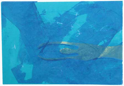 zwemmer 1, 2008, zeefdruk,  Kaj Glasbergen