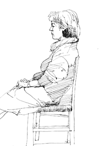 Portret 12: Zittende vrouw en profiel, (z.j.),  Kaj Glasbergen